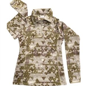 COLUMBIA Women’s XS Artic Air Patterned Half-Zip Fleece Pullover
